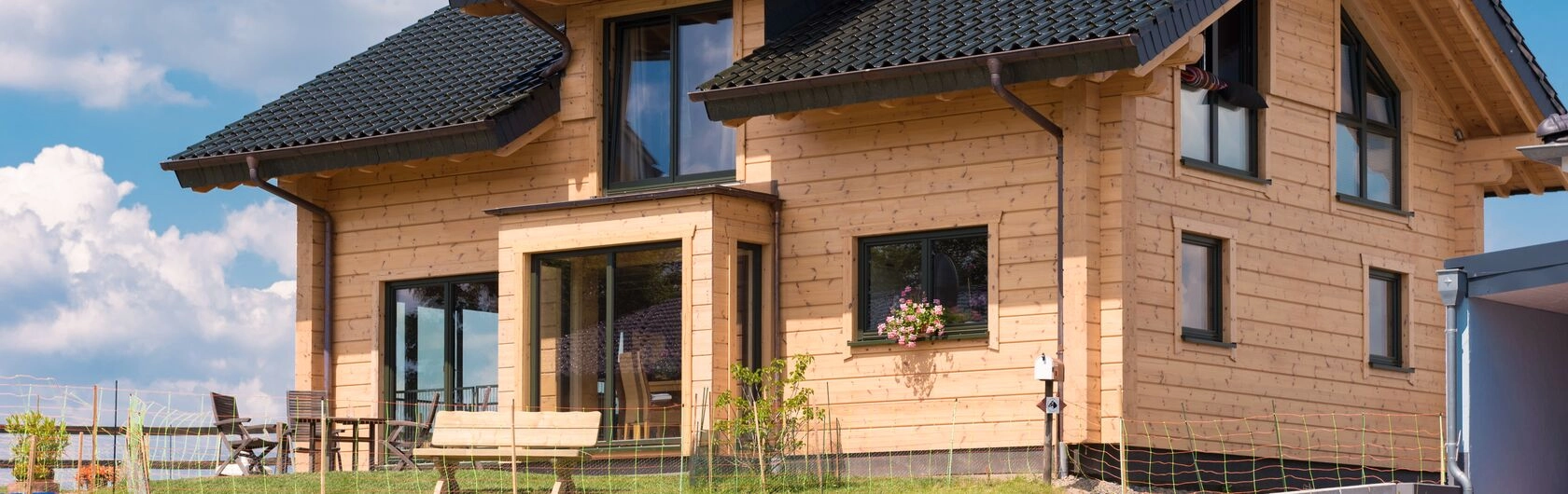 Ein nachhaltiges Einfamilienhaus mit viel Holz.